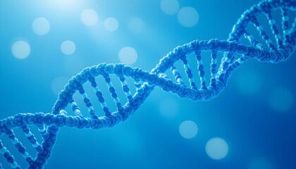 Abstract molecular structure of double strand DNA code, key to biology innovation
