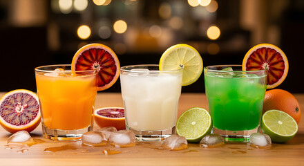 Tropical summer cocktails