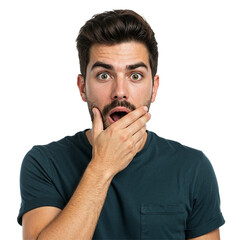 Surprised Man Touching Face – Reaction Expression Concept.png