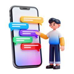 Smartphone with Chat Icons – Social Media and Messaging Concept.png