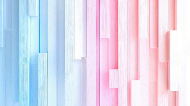 Abstract background of vertical wooden planks in shades of blue and pink, creating a modern and colorful design. - Powered by Adobe