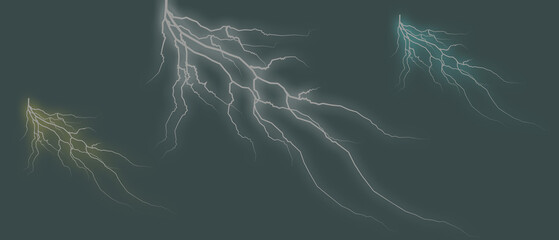 Powerful lightning streaks tear through the dark sky, showcasing nature’s raw energy.