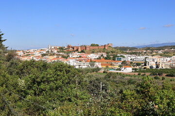 Obraz premium Panoramic view of the town of Silves, Algarve, Portugal