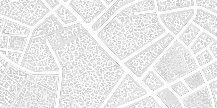 Abstract city map in light gray tones urban planning concept