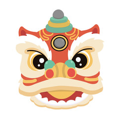 Illustration of a Chinese Lion Head