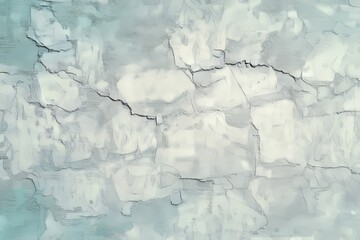 Obraz premium Aged Cement Surface with Painted Layers, Crack Patterns, and Textured Detail on Weathered Wall