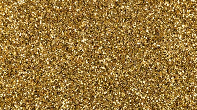 Gold Glitter Background with Copy Space