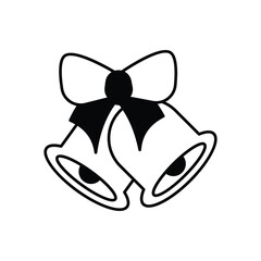 Christmas Bell icon clean and modern vector illustration