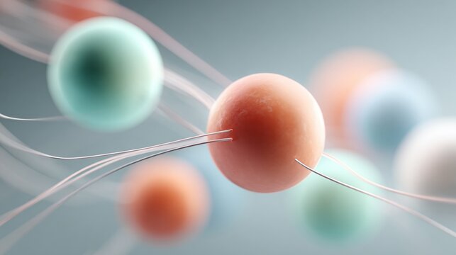 Cellular Biology Concept with Copy Space