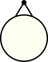 Hanging Sign Vector &ndash; Blank Decorative Signboards Circle Shape 