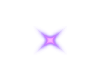 Brilliant purple star emits shimmering light. PNG. Clouds of glitter, drifting dust, and sparkling stars float nearby while radiant beams and glowing sparks expand outward.