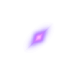 Soft purple star glows with vibrant light. PNG. Glittering particles, floating dust, and tiny sparkling stars surround it as gentle beams and faint sparks radiate outward.