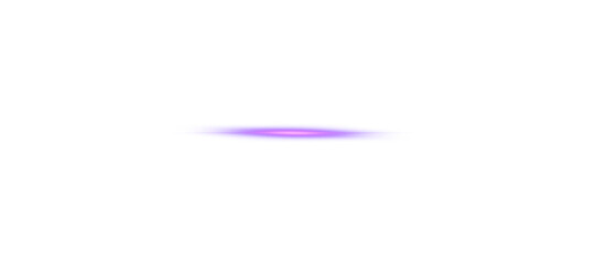 Bright violet lens flare on Transparent background. Futuristic energy streak with shimmer, flare, and neon glow. Png. Glowing horizontal purple light line with radiant shine and beam effect. 