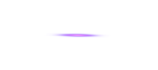 Bright violet lens flare on Transparent background. Futuristic energy streak with shimmer, flare, and neon glow. Png. Glowing horizontal purple light line with radiant shine and beam effect. 