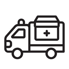 delivery truck line icon