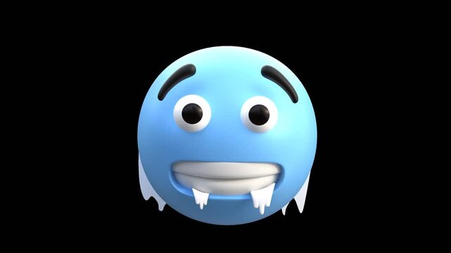 3D Cold Face Emoji | Alpha Channel