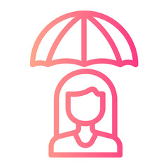 Shelter gradient icon
