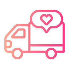 Truck gradient icon
