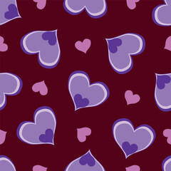 seamless background with hearts