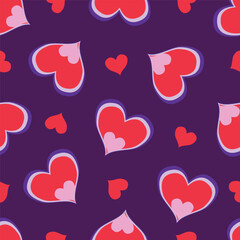 seamless pattern with hearts