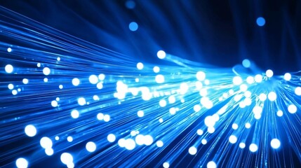 Illuminated Fiber Optics in Blue Light A Conceptual Exploration of High-Speed Data Transmission