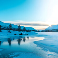 Arctic glow gradient blending frosted cyan into crisp arctic white