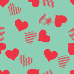 seamless pattern with hearts love