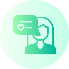 Chat box gradient icon