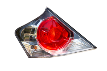 Car tail lights isolated on white background