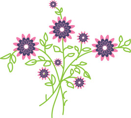 Fototapeta premium bouquet of wild flowers