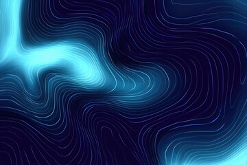 Obraz premium Blue Abstract Topographic Lines. Flowing Digital Contour Map Background. Technology Design