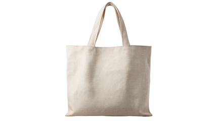 Simple beige canvas tote bag with sturdy handles displayed from the front, ideal for shopping, daily errands, and promotional use.