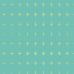 Repeating Cross Pattern on Teal Background