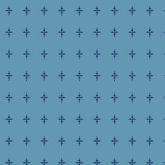 Repeating Cross Pattern on Blue Background