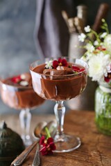 Dark Chocolate Mousse Pudding