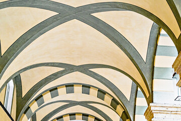 Arches of the Via Paleocapa, Savona, Italy, Liguria region