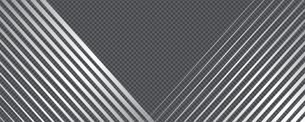 Obraz premium Gradient transition lattice pattern with V-shaped stripe composition and clean line gradation. Transparent bg creates symmetrical metallic fade for abstract geometric background.
