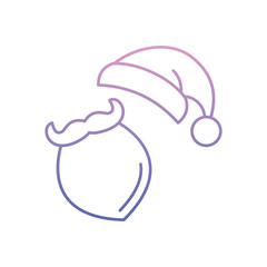 Santa Beard & Cap icon clean and modern vector illustration