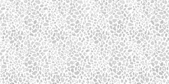 Seamless leopard print pattern in gray and white tones