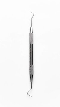 Close-up Studio Shot of a Dental Excavator Tool on White Background.