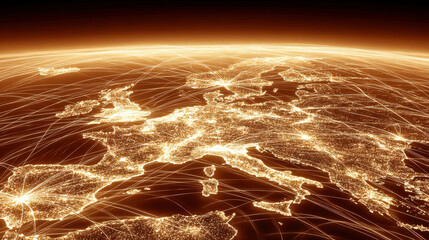 Europe global network expanding connection digital communication