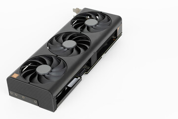 2,5 slot graphics card for creators and gamers for desktop PC, on white background