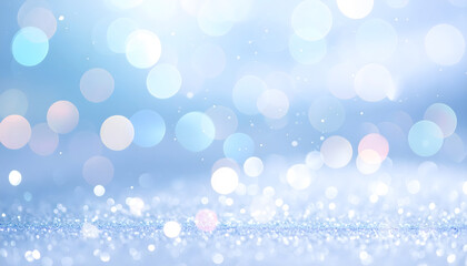 Naklejka premium 淡いブルーのキラキラした背景