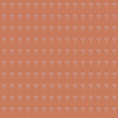 Question Mark Pattern on Orange Background