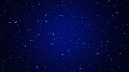 Dark blue background design with snow effect for copy space of Christmas celebration cards, banners, posters
