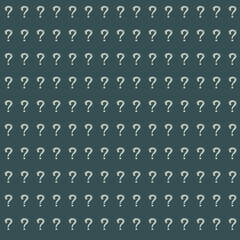 Question Mark Pattern on Teal Background