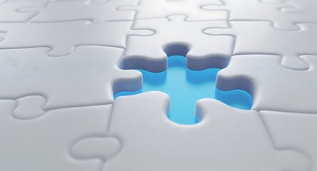 Missing Piece - A Puzzle with a Gap in the Center.