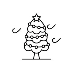 Christmas Tree icon clean and modern vector illustration
