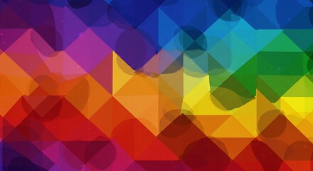 Vibrant Geometric Spectrum - A Kaleidoscope of Colorful Shapes.
