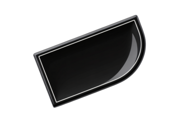 Sleek black sign with modern design elements for brand promotion or stylish communication, perfect for adding a touch of class to any project